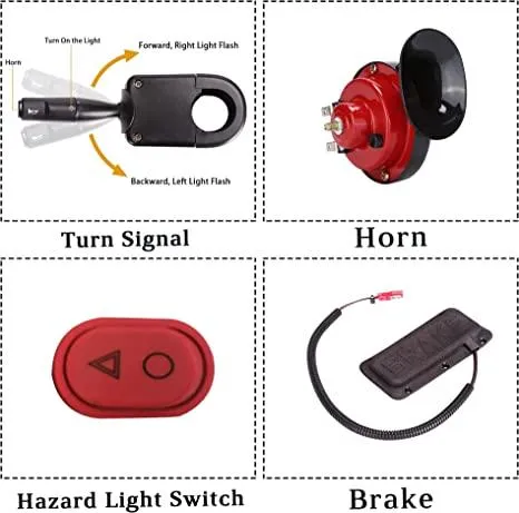 Golf Cart Light Headlight Tail Light Kit for Club Car - 10L0L