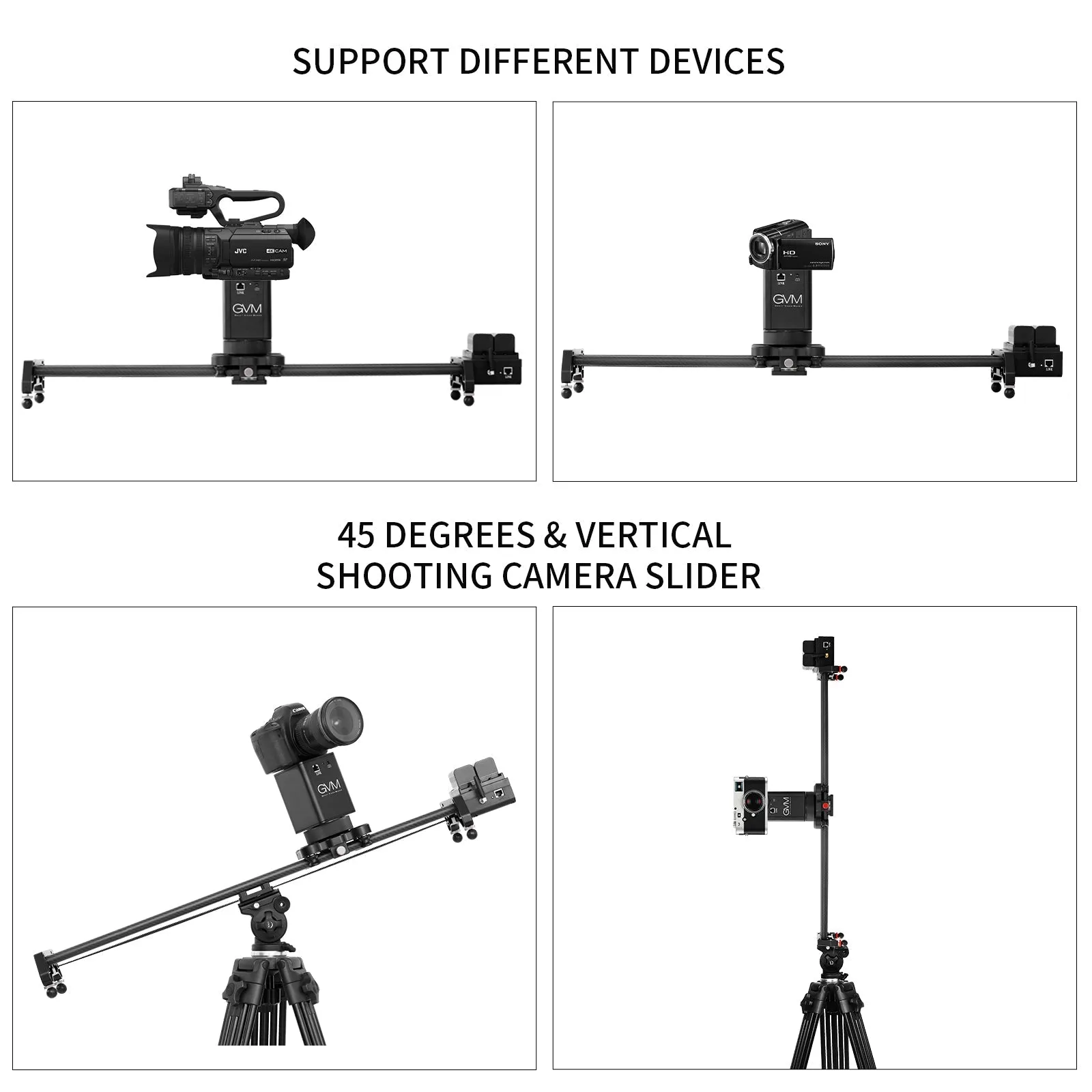 GVM-2D Professional Wireless Video Carbon Fiber Motorized Camera Slider