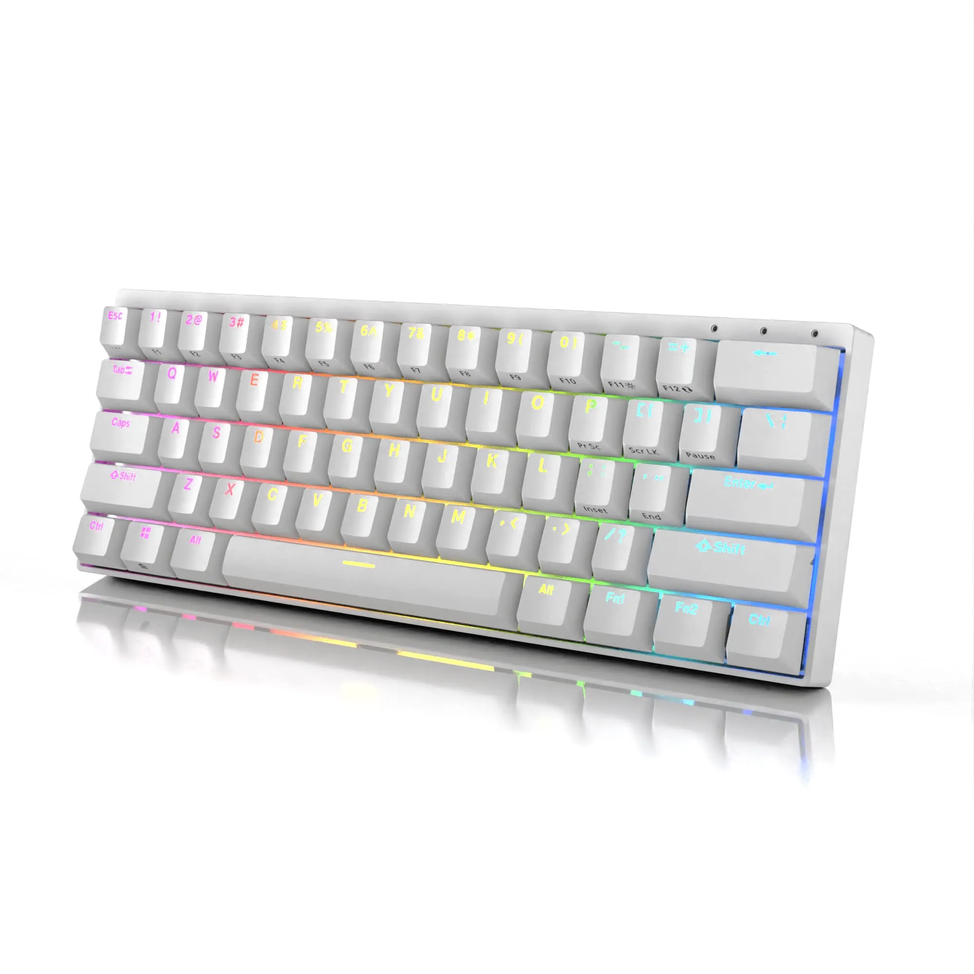 Hk Venus Rgb Mechanical Gaming Keyboard  60% Layout  Usb C Wired  Doubleshot Pbt