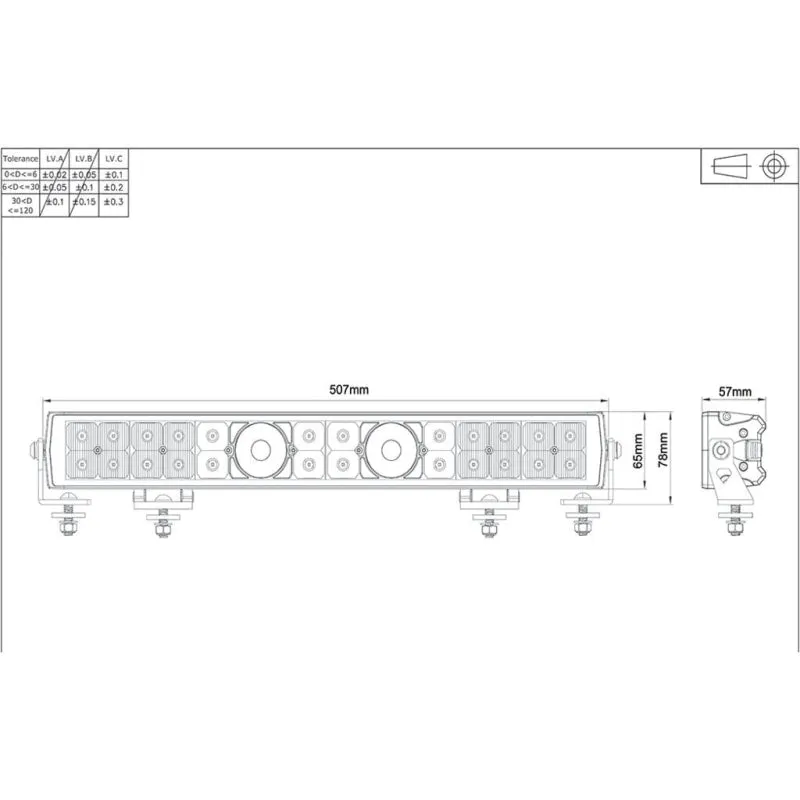 Ignite Laser LED Lightbar Combo Beam