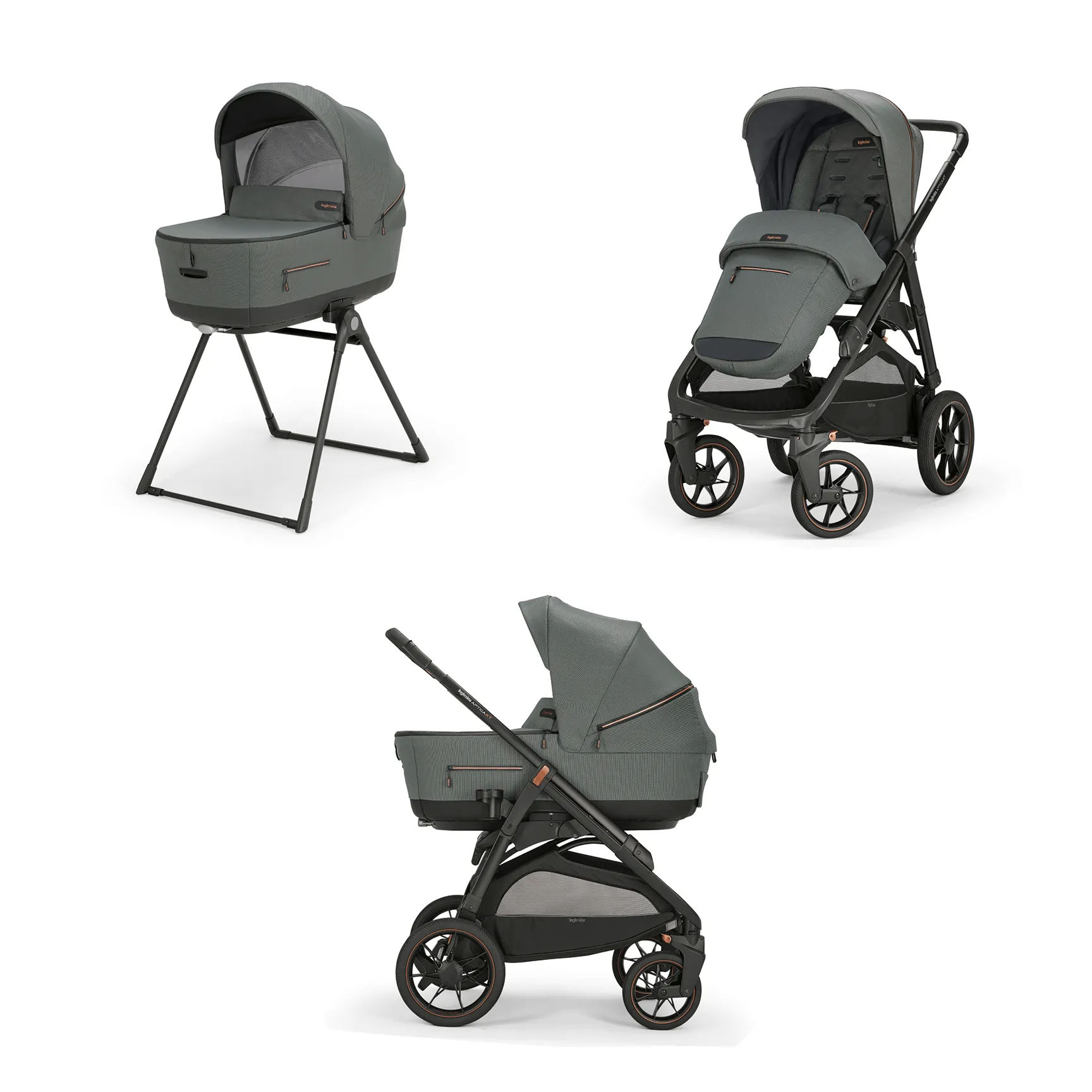 Inglesina Aptica XT Travel System Quattro in Taiga Green