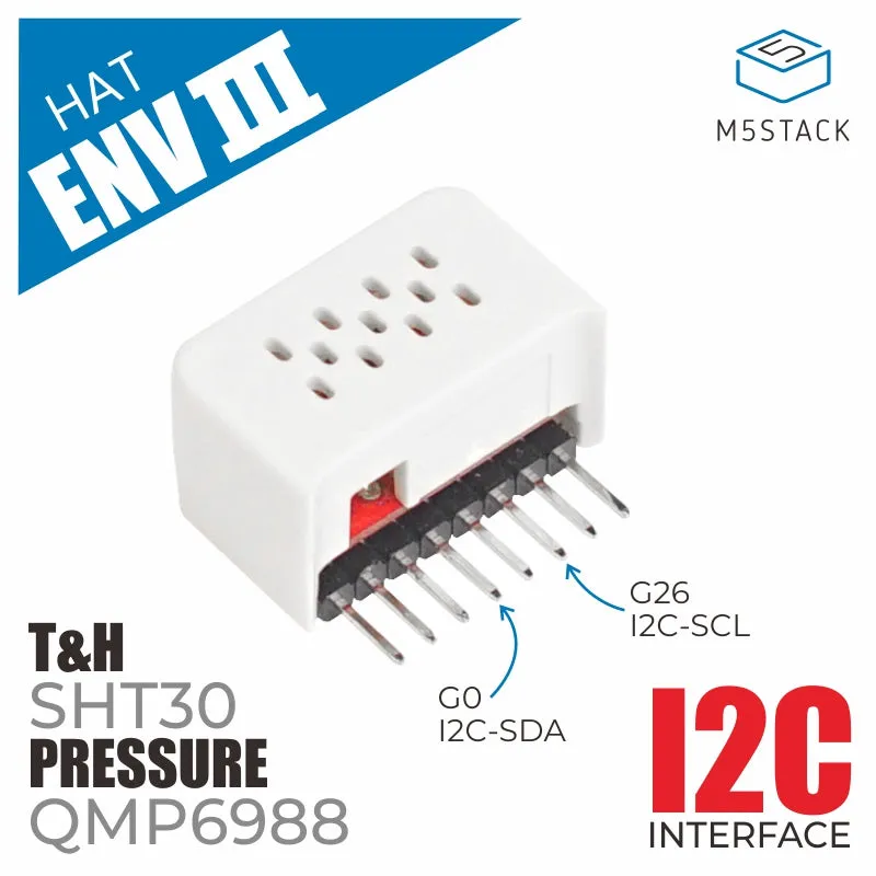 M5StickC ENV III HAT (SHT30, QMP6988)