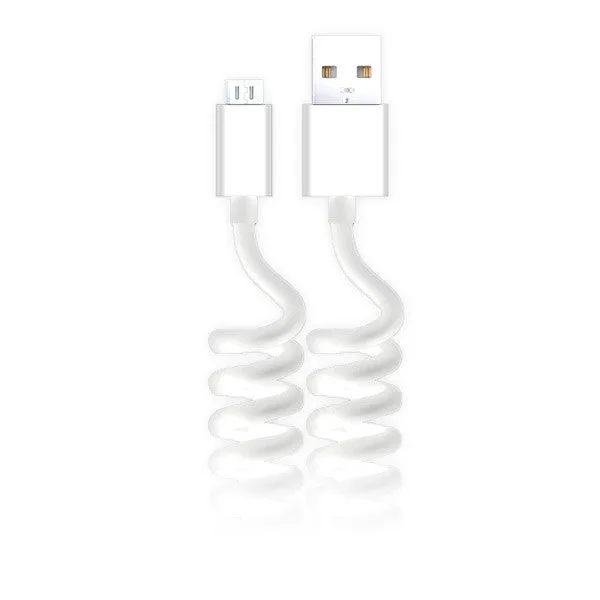 Magic Micro 6 Foot Coiled Double Reversible Micro USB Cable