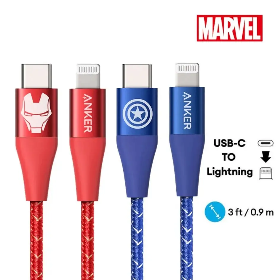 [Marvel] Anker PowerLine  II USB C to Lightning 3ft Cable A9548