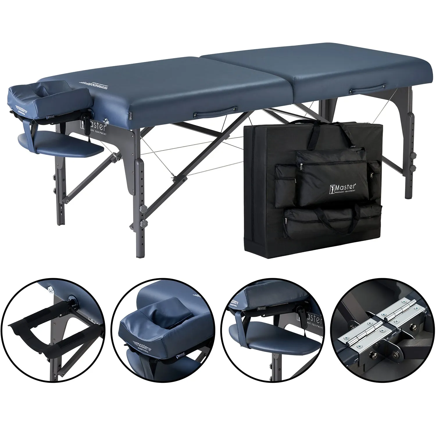 Master Massage 31" Extra Wide Montclair Pro Memory Foam Portable Massage Table Package with Reiki