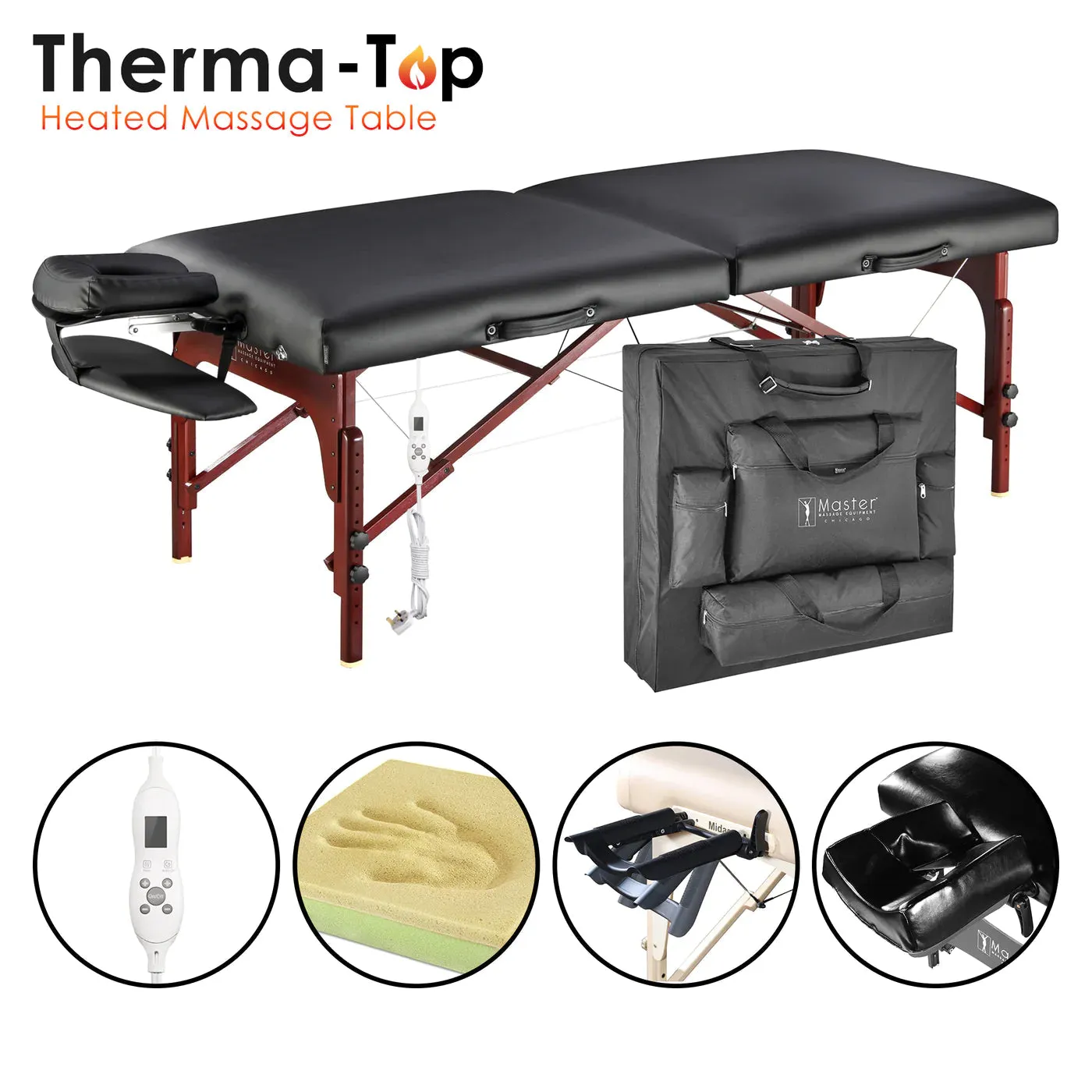 Master Massage Montclair Heated Portable Massage Table / Lash Bed / Beauty Bed