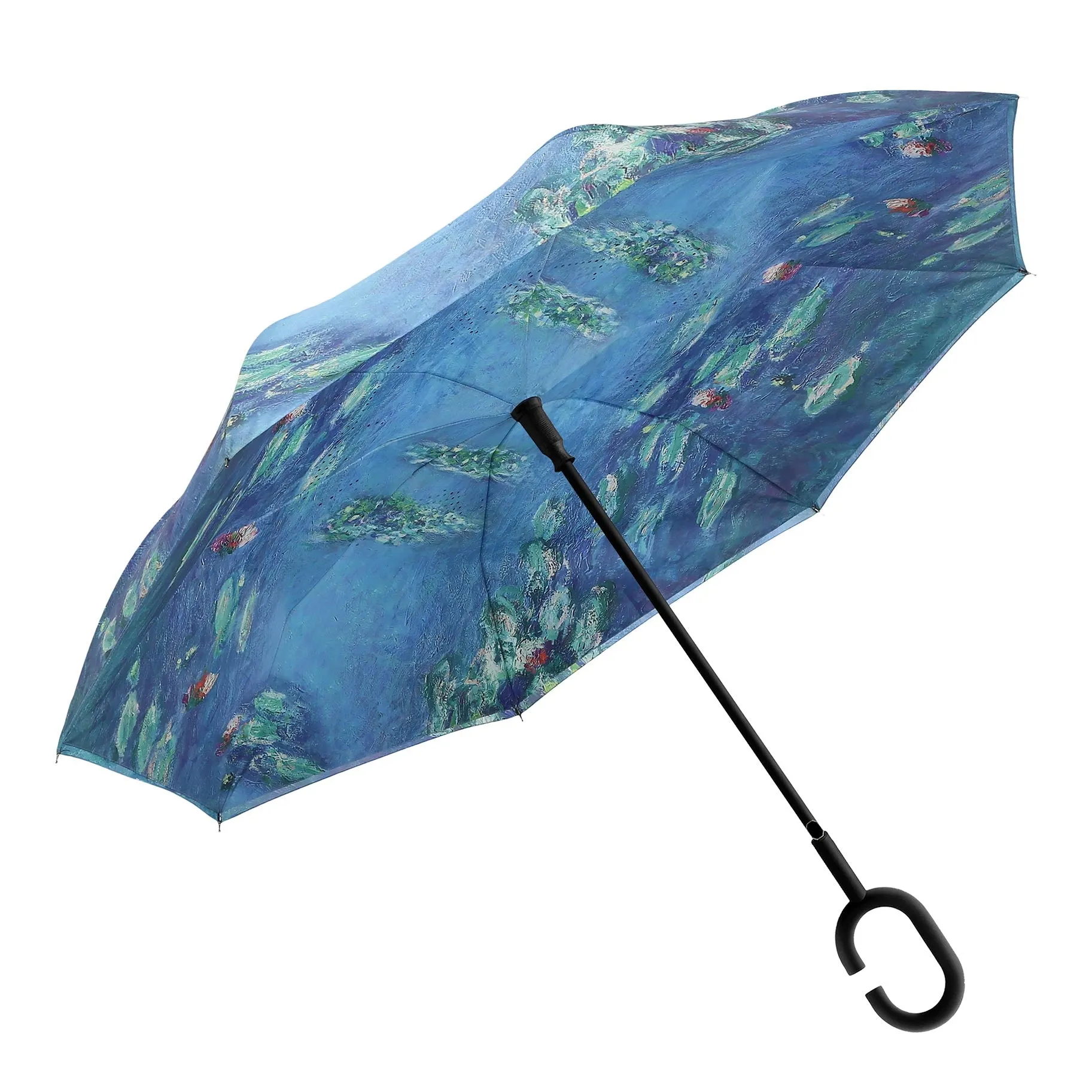 Monet Water Lilies Reverse Umbrella-A version