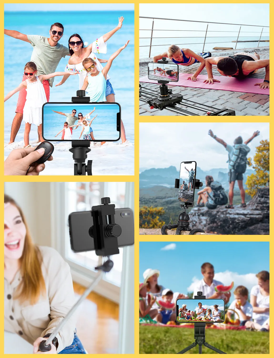 MPOW PA204A Universal Smartphone Tripod Adapter with Bluetooth Remote