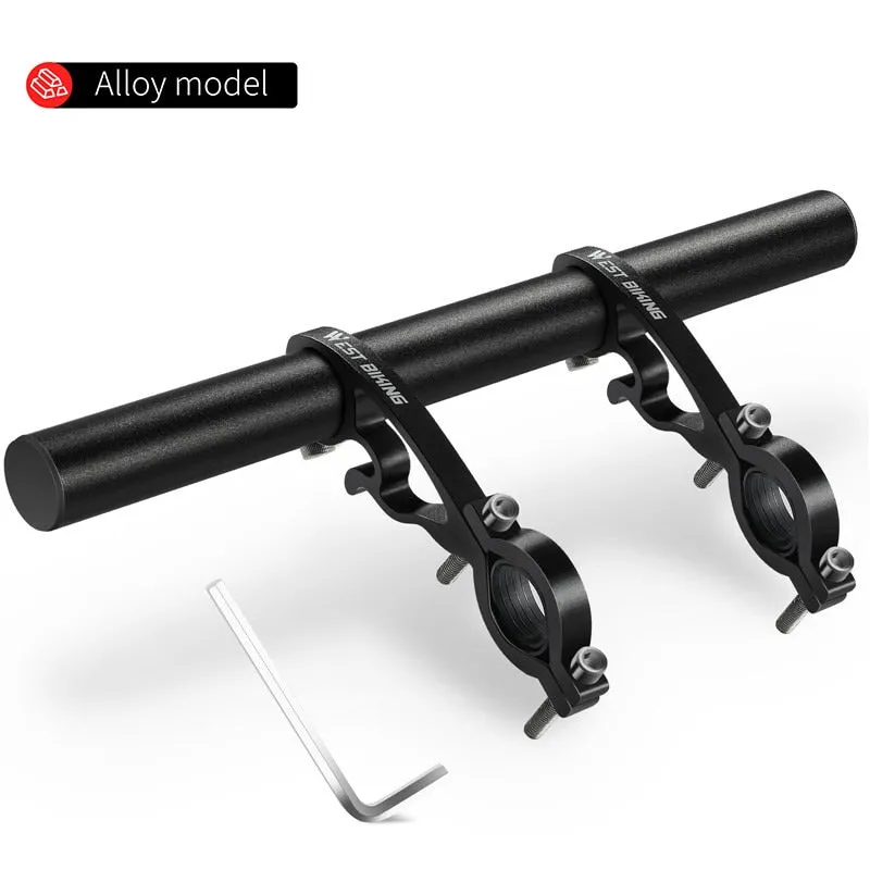 MTB Carbon Handlebar Extender Road Bike Integrated Handle Aluminium Extension Bar Bike Computer Light Phone Stand