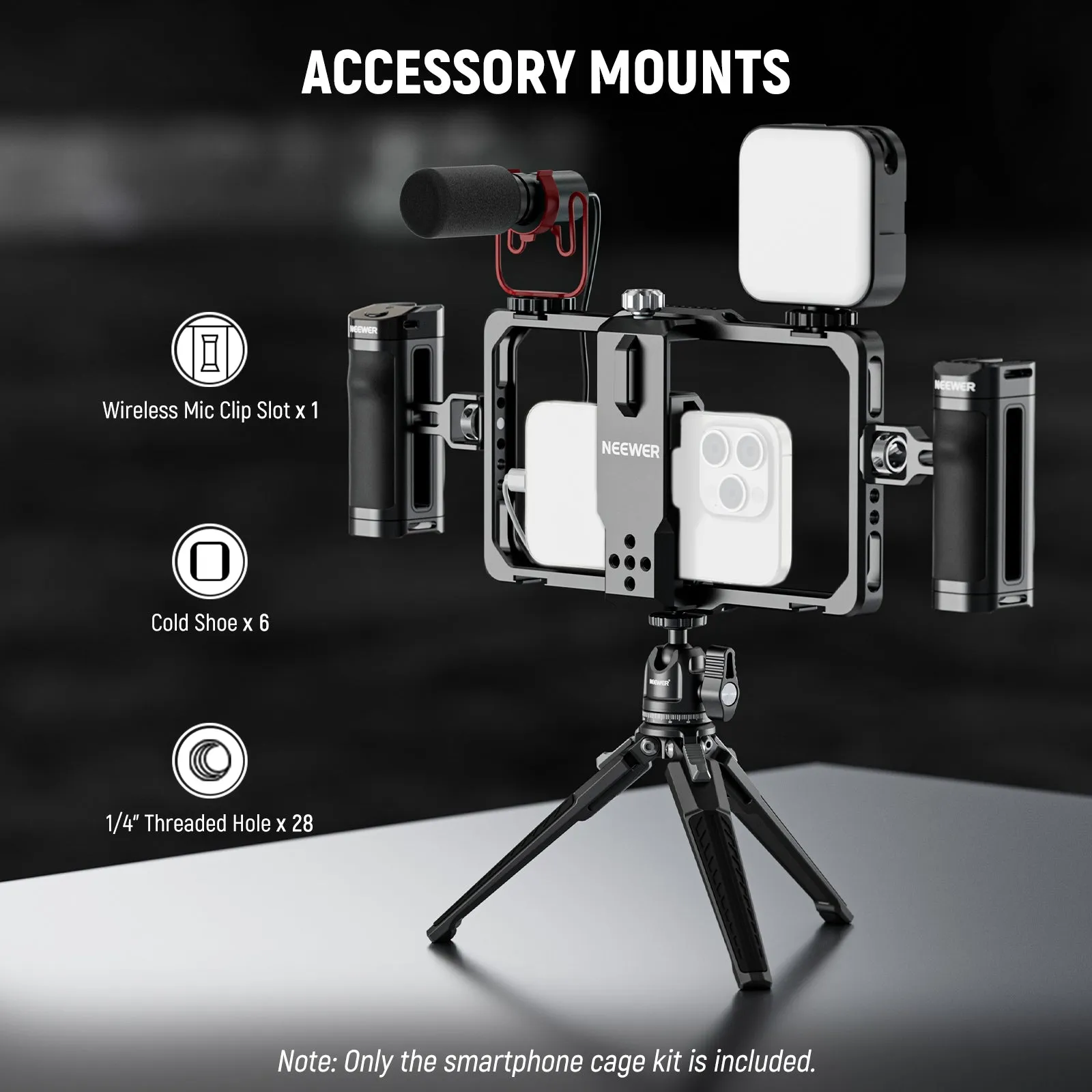 NEEWER PA009E Universal Phone Cage Video Rig With Bluetooth Shutter