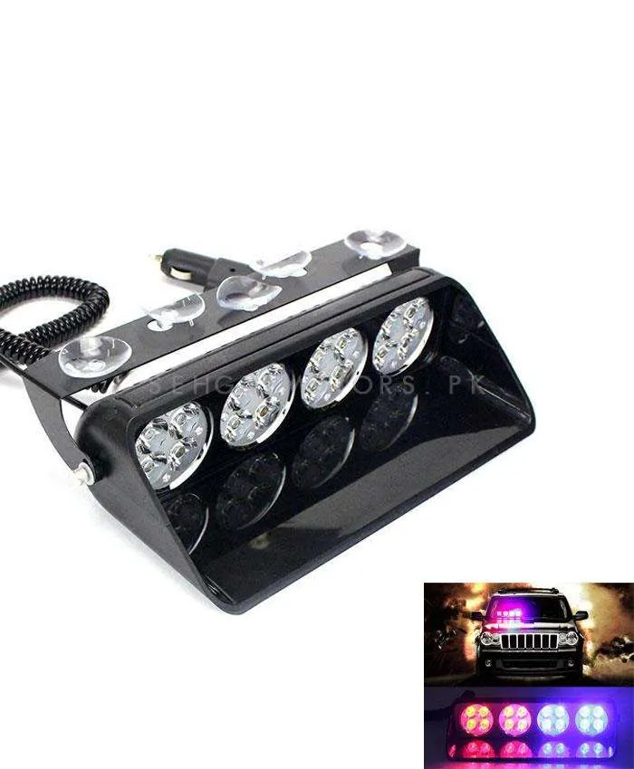 Police High Power Red Dashboard Light 4 LED