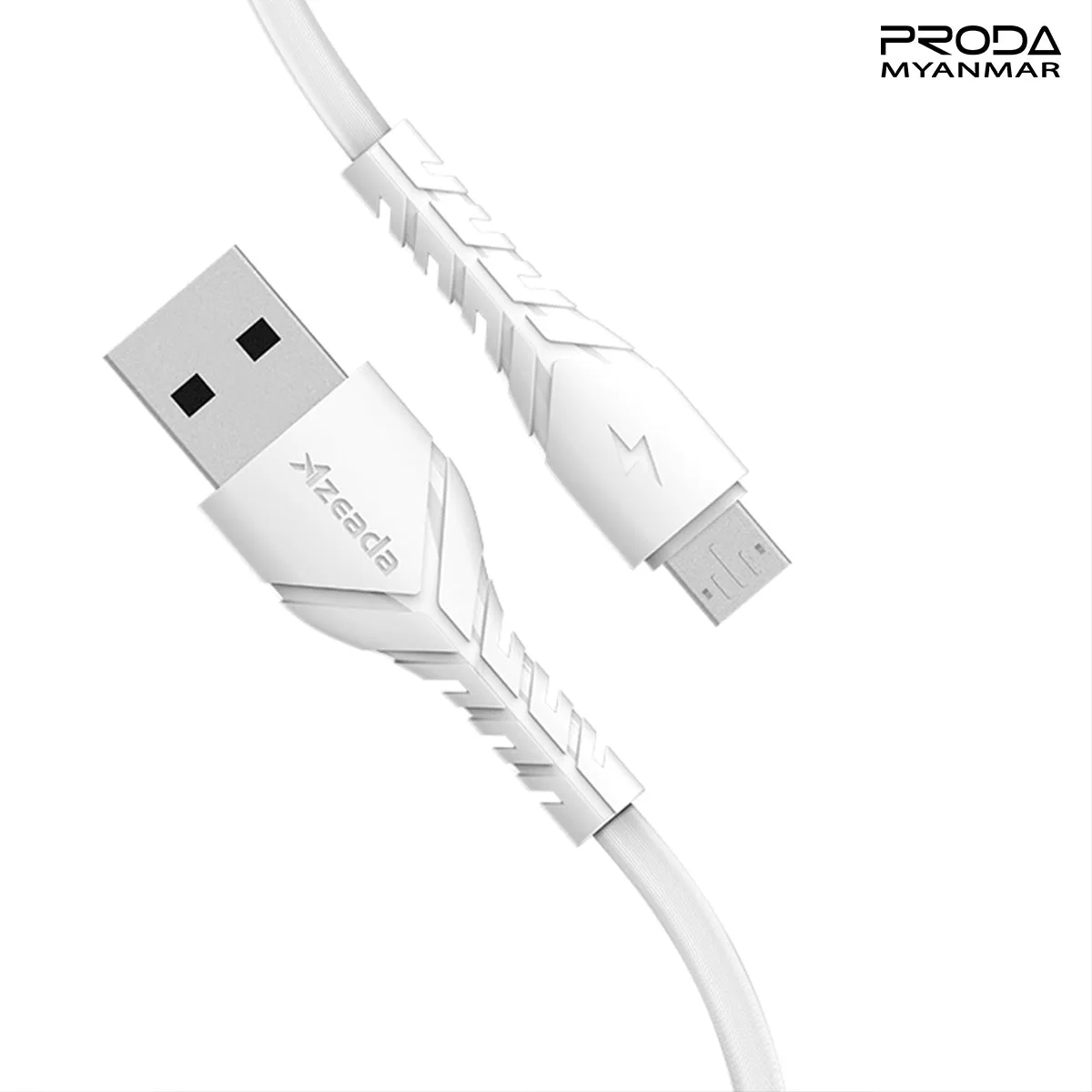 PRODA PD-B47I WING SERIES DATA CABLE (1000MM) (3A) - White