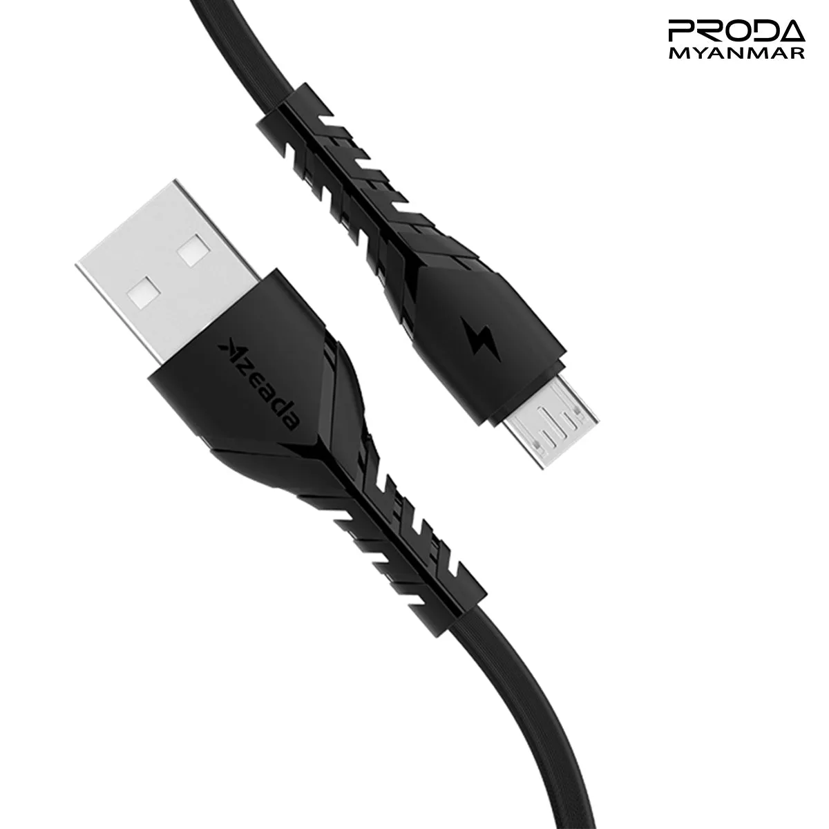 PRODA PD-B47M WING SERIES DATA CABLE (1000MM) (3A) - Black