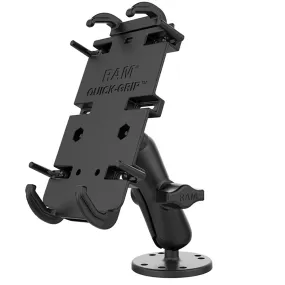 RAM Mount RAM Quick-Grip XL Spring-Loaded Phone Mount w/Drill-Down Base [RAM-B-138-PD4U]