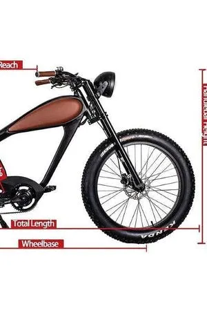 Revi Bikes Cheetah Cafe Racer Electric Beach Cruiser