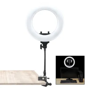 RICO140 (14") Small LED Ring Light Clip On Live-Streaming Kit