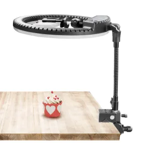 RICO140 Table LED Ring Light for Flat Lay Product Photography