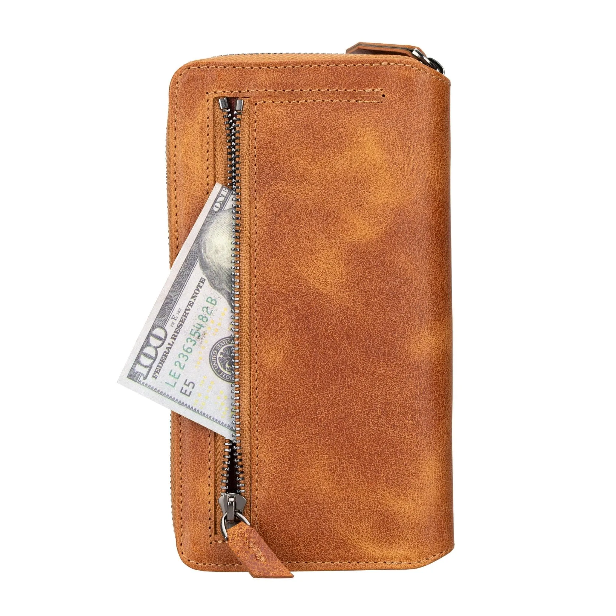 Samsung Galaxy S24 Series Zippered Leather Wallet Cases - PMW