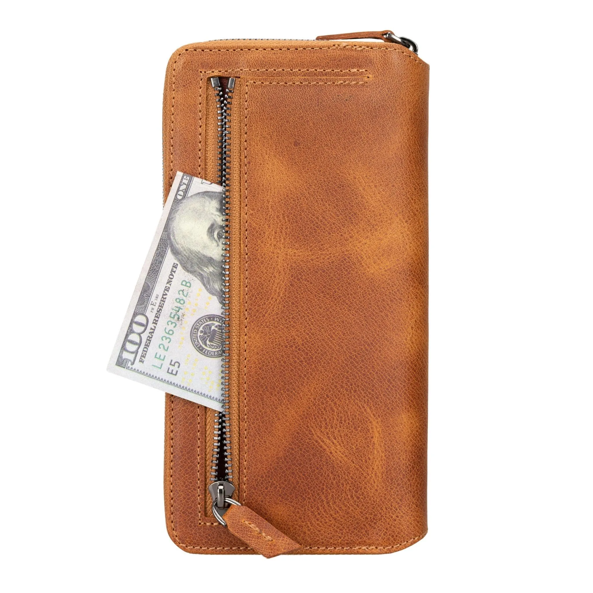 Samsung Galaxy S24 Series Zippered Leather Wallet Cases - PMW