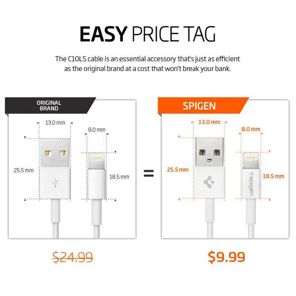 Spigen - Ultra Slim USB Charge/Sync Lightning Cable