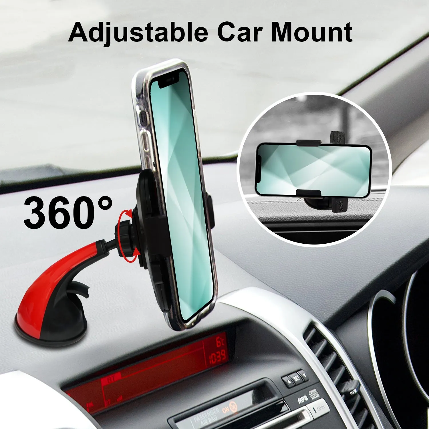 Universal Car Phone Mount - Windshield Dashboard