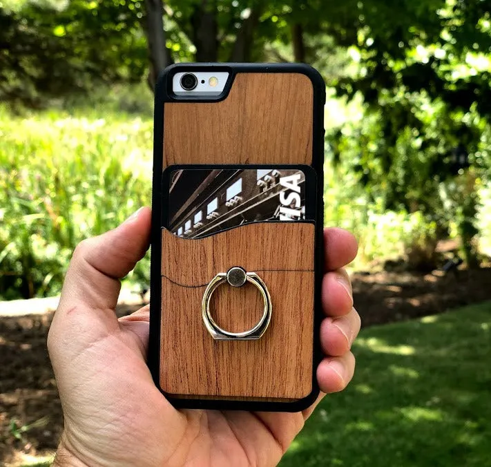 Wallet RNGR - Wooden Phone Wallet & Ring Phone Holder